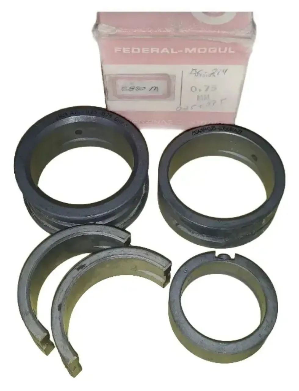 Jogo Bronzina Mancal Fusca Ext 025 Int 075 Federal Mogul
