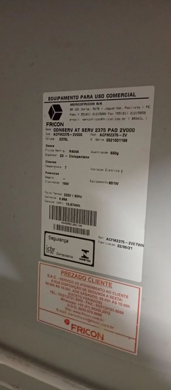 Conservador Vertical Auto Serviço  - Foto 5