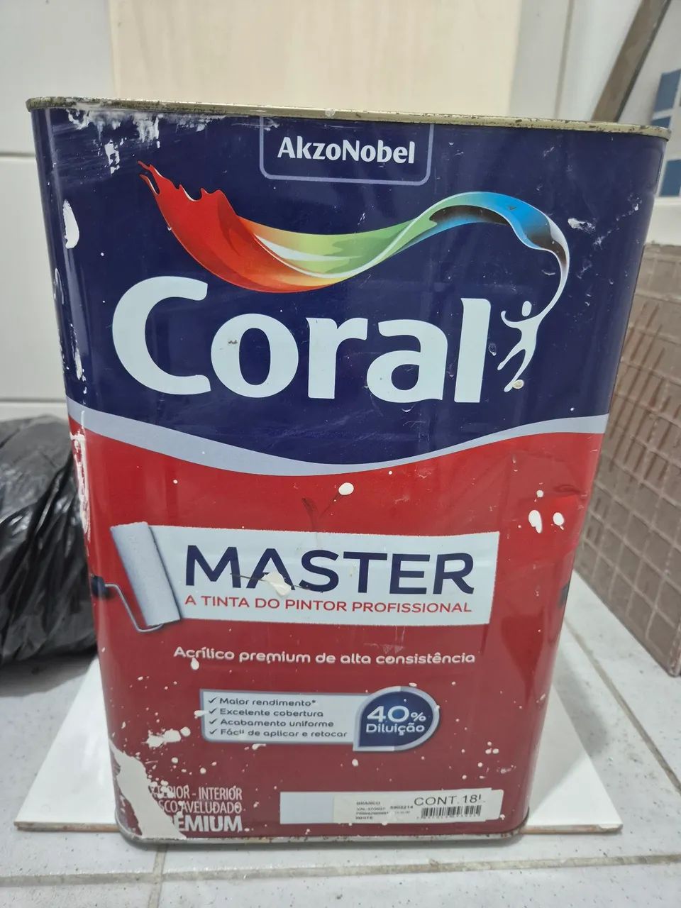 Coral Master Paint - Velvet White, 1/3 Gallon (Leftover from Recent Project)