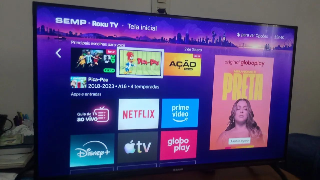 Tv smart 4k Roku 32 polegadas barata