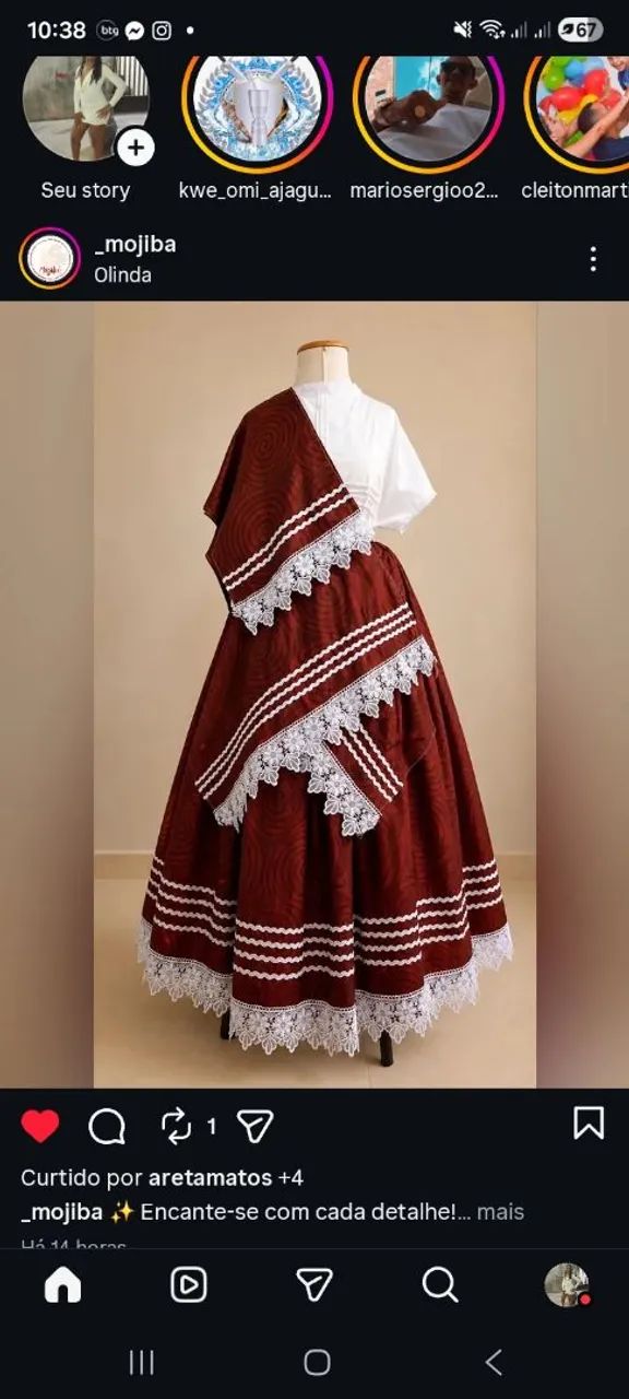 Conjunto de saia, torço e pano da costa candomblé umbanda jurema sagrada 