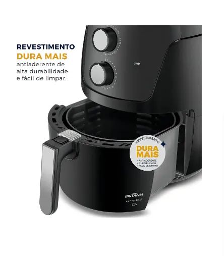 Fritadeira Air Fryer 4,2l Bfr37 Britânia Cor Preto - Foto 5