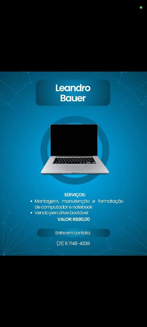 serviços de formataçao de Pc ou notebook