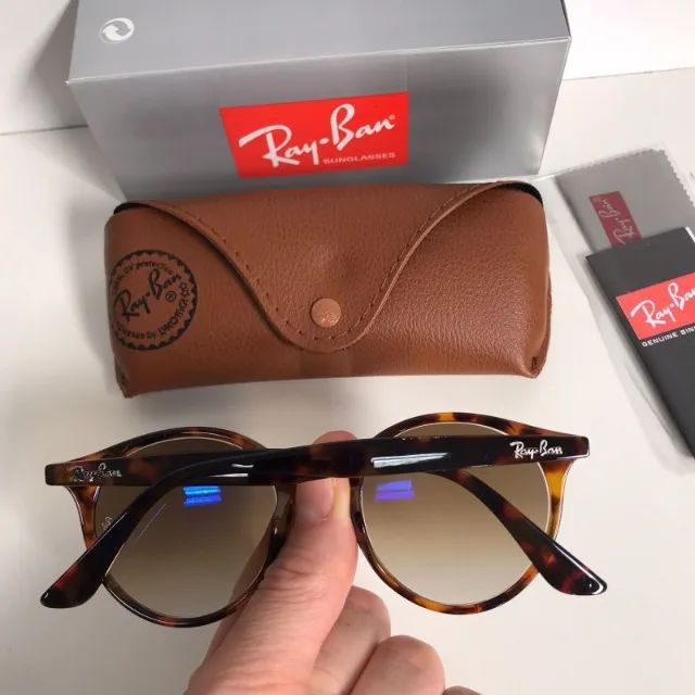 óculos de sol ray ban round style tartaruga - Foto 3