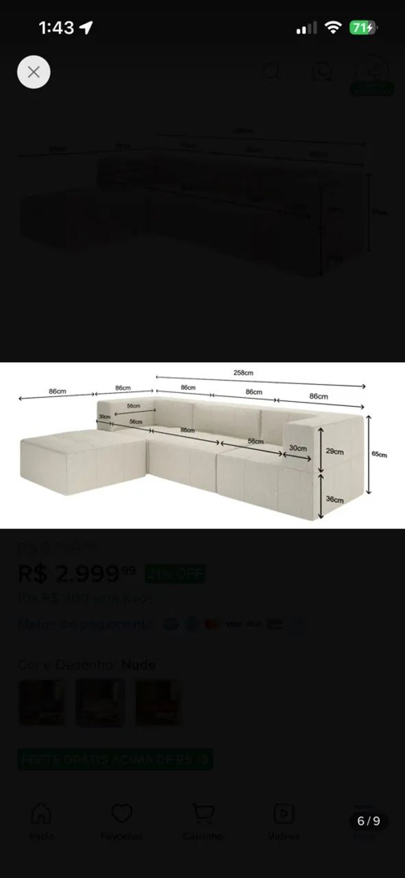 Sofá Modulado 4 lugares - Foto 2