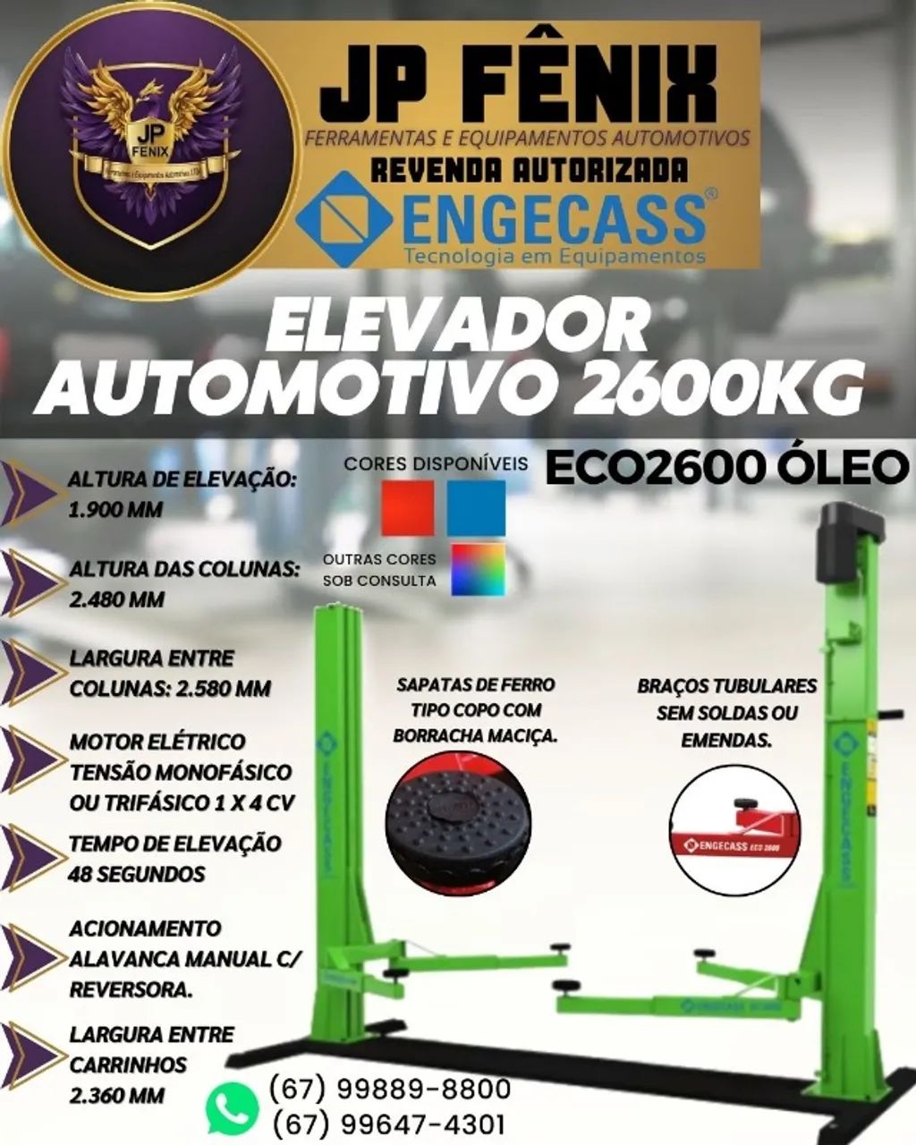Elevador Automotivo  2600kg 