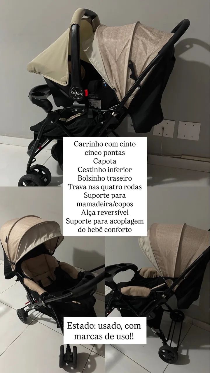 Carrinho de bebê + bebê conforto  - Foto 4