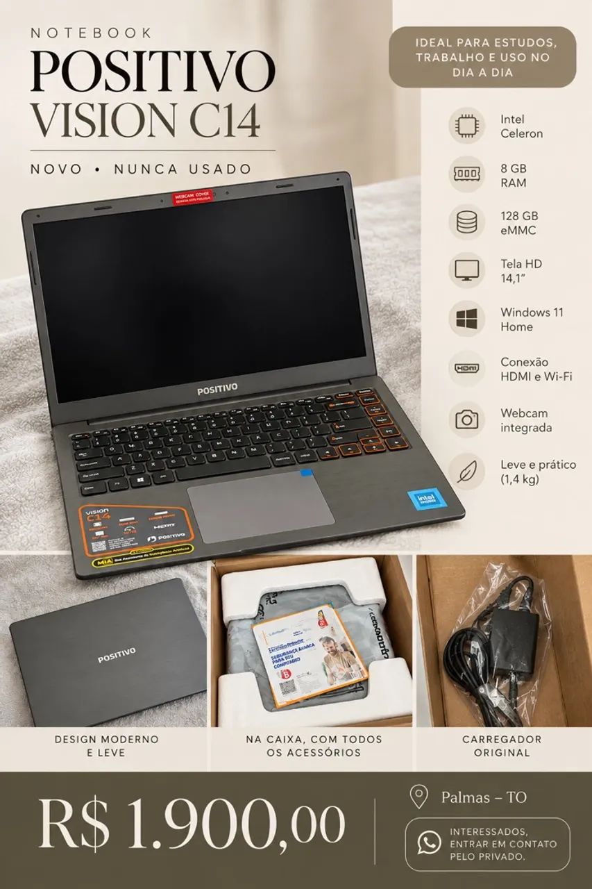 Notebook Novo - Incoui Pacote Office 365