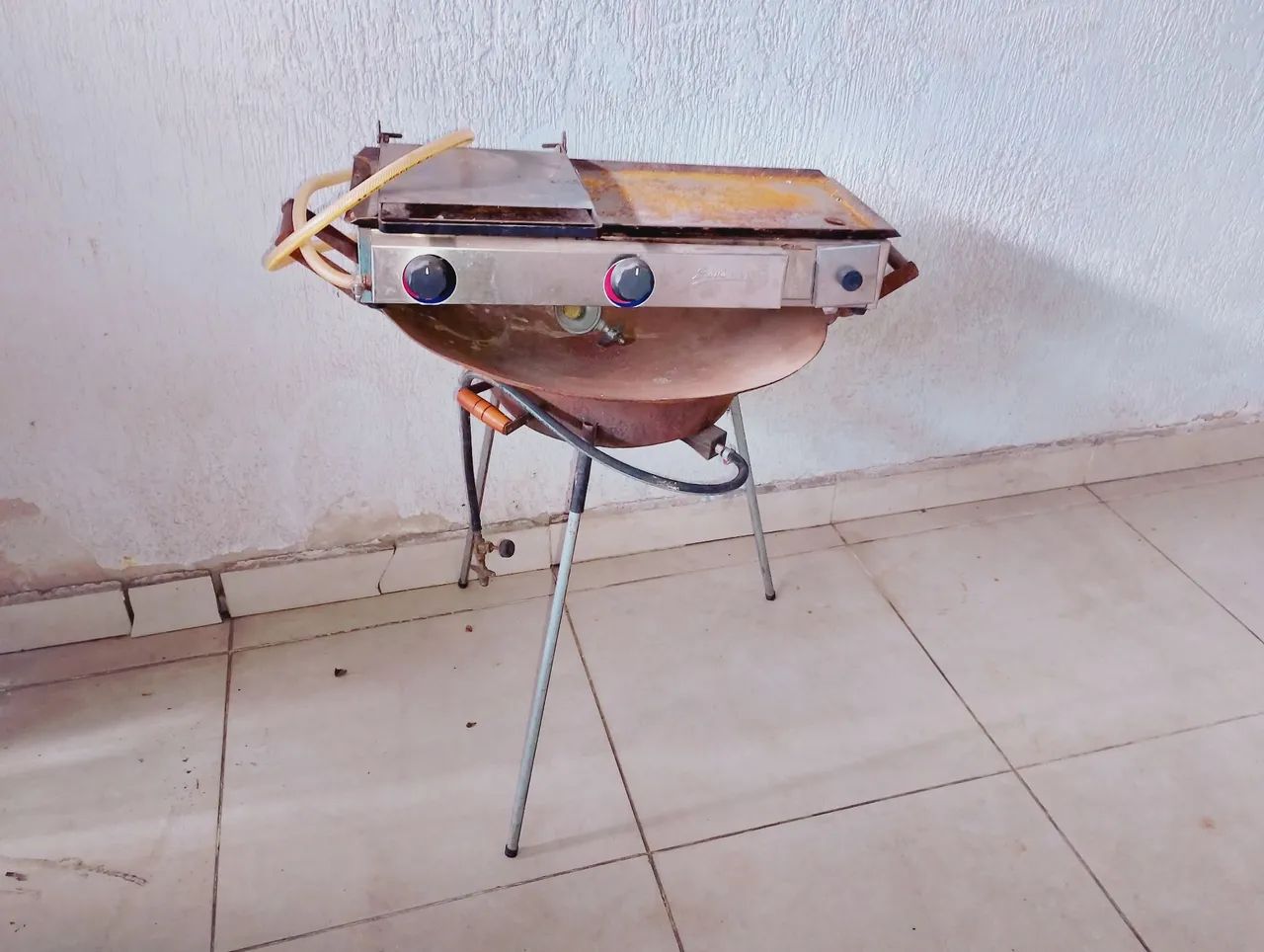 Tacho 60 cm fogareiro e chapa de lanche 