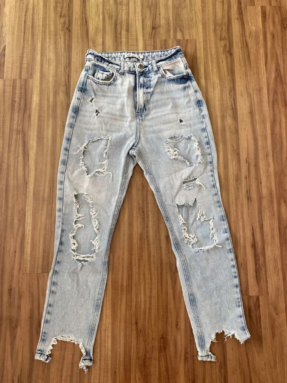 calça jeans cintura alta