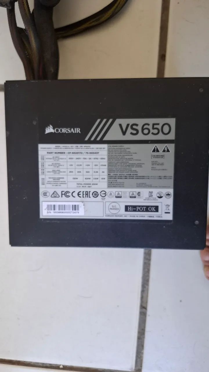 Fonte 650W Real Corsair VS650 - Foto 2