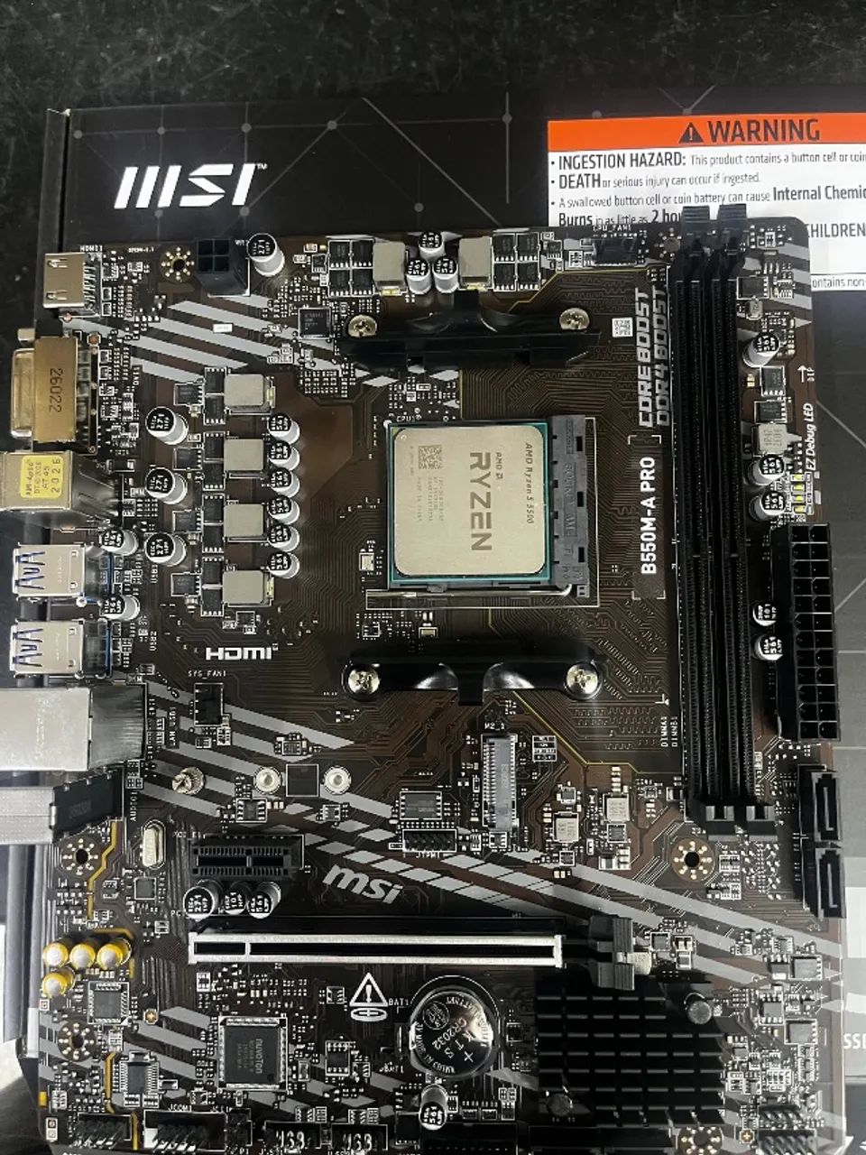 Kit upgrade Ryzen 5 5500+ B550m msi - Foto 4