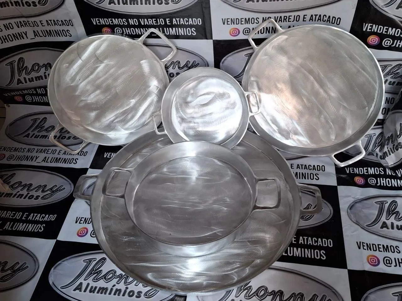Frigideira grande de alumínio batido  - Foto 4