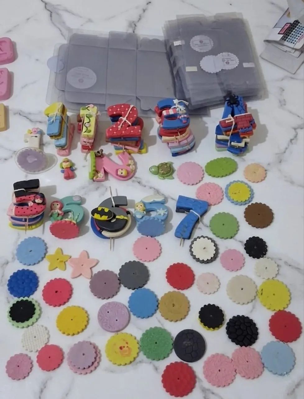 Kit de ferramentas e materiais para biscuit (usado) - Foto 3