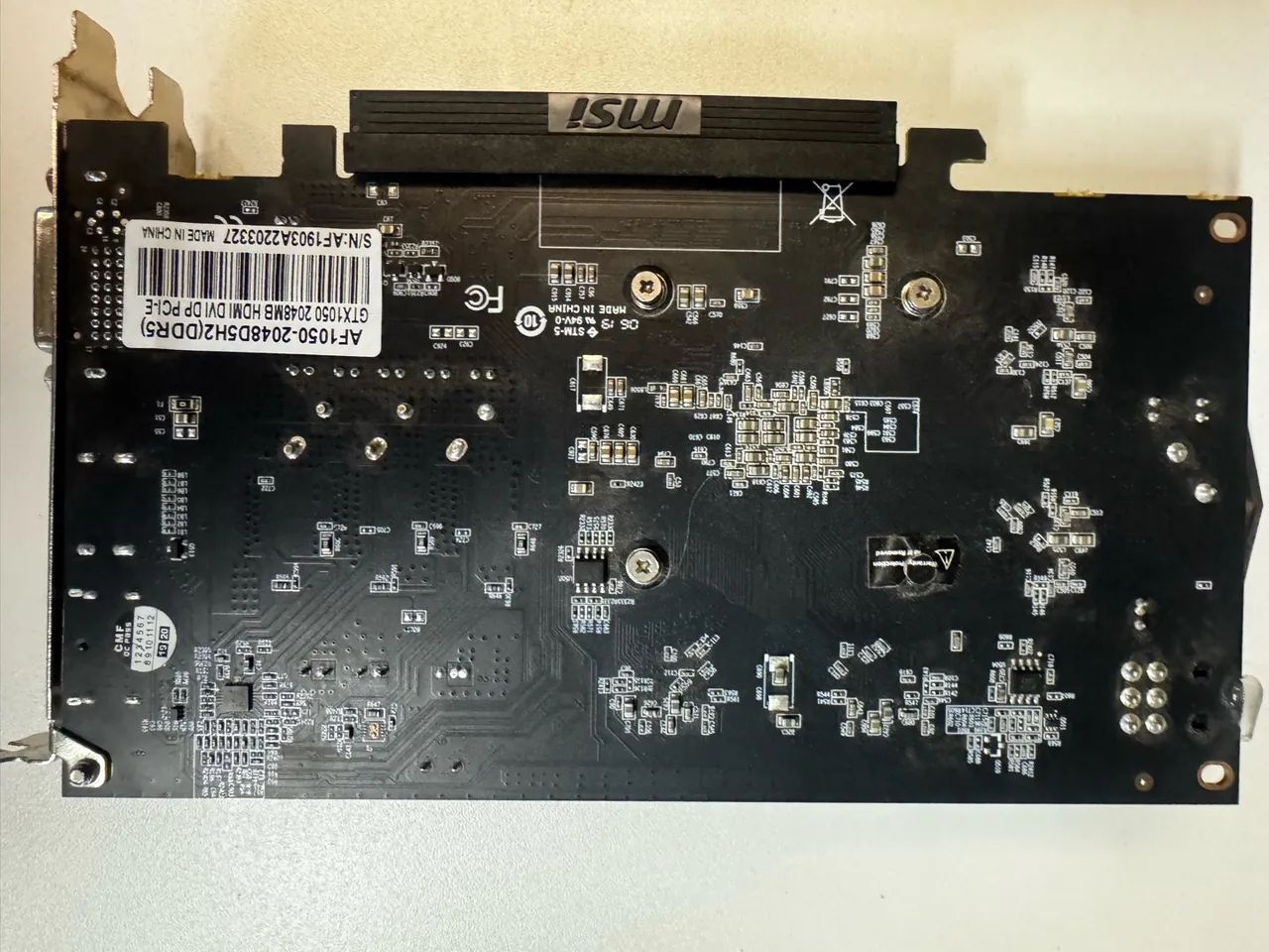 Placa de vídeo NVIDIA GeForce 1050