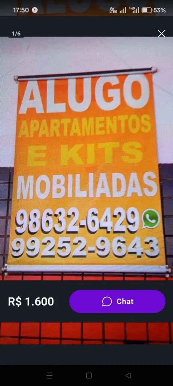 Kitnet com mobilia 