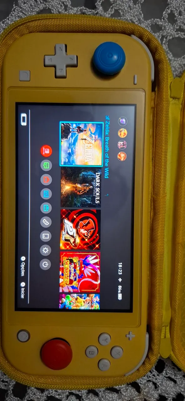 Nintendo switch lite amarelo desbloqueado 128gb destravado