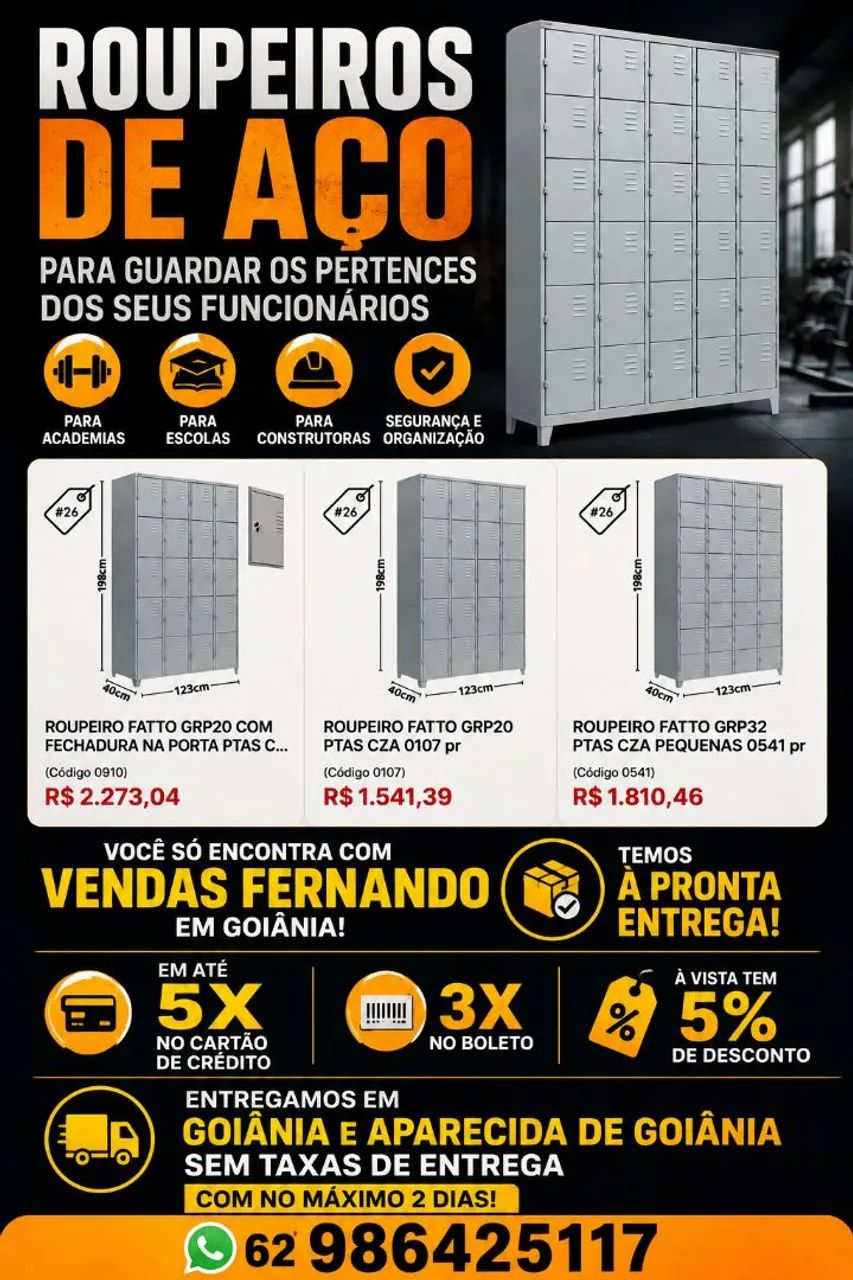 ROUPEIROS DE AÇO E MÓVEIS PARA ESCRITÓRIO  - Foto 2