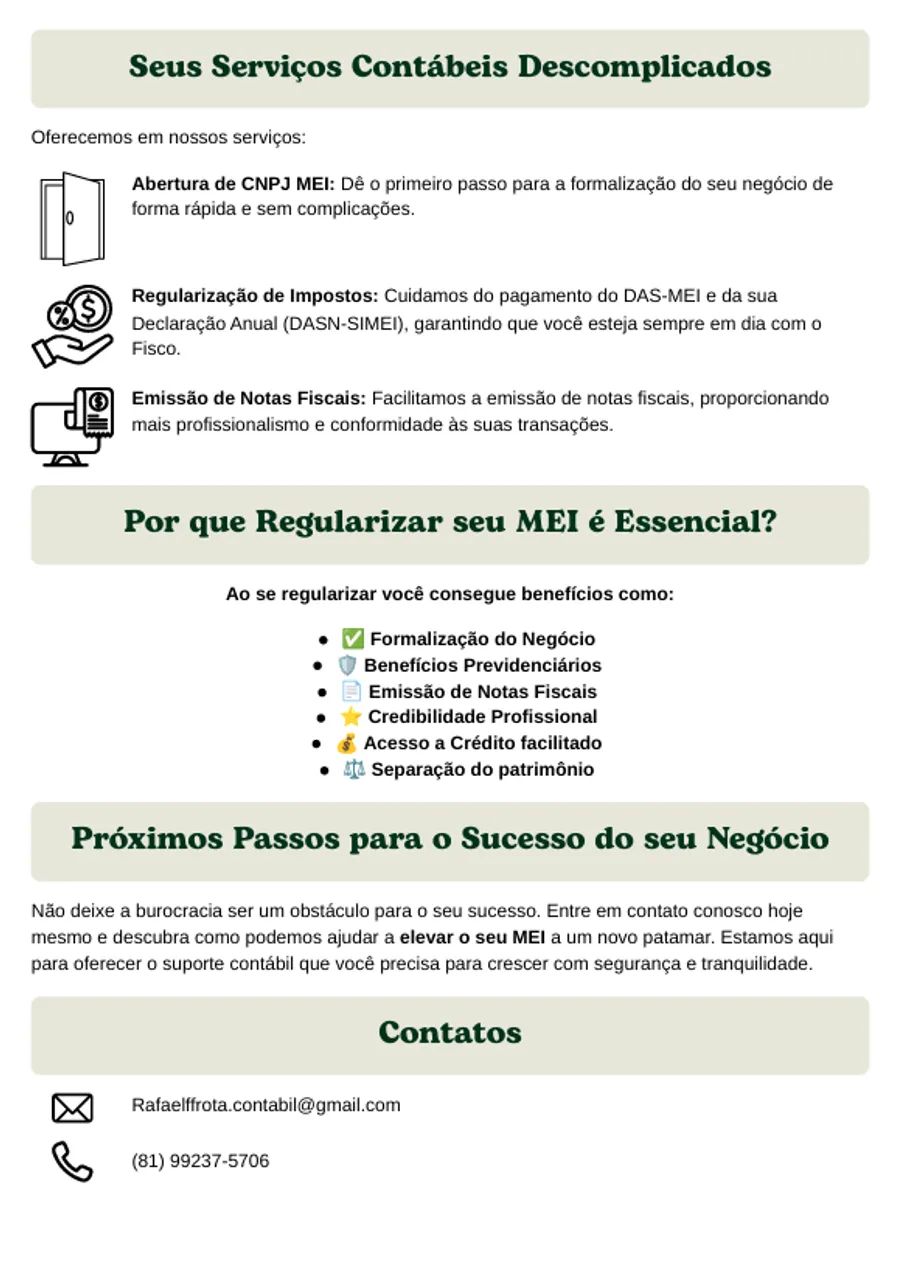 Assessoria contábil para MEI