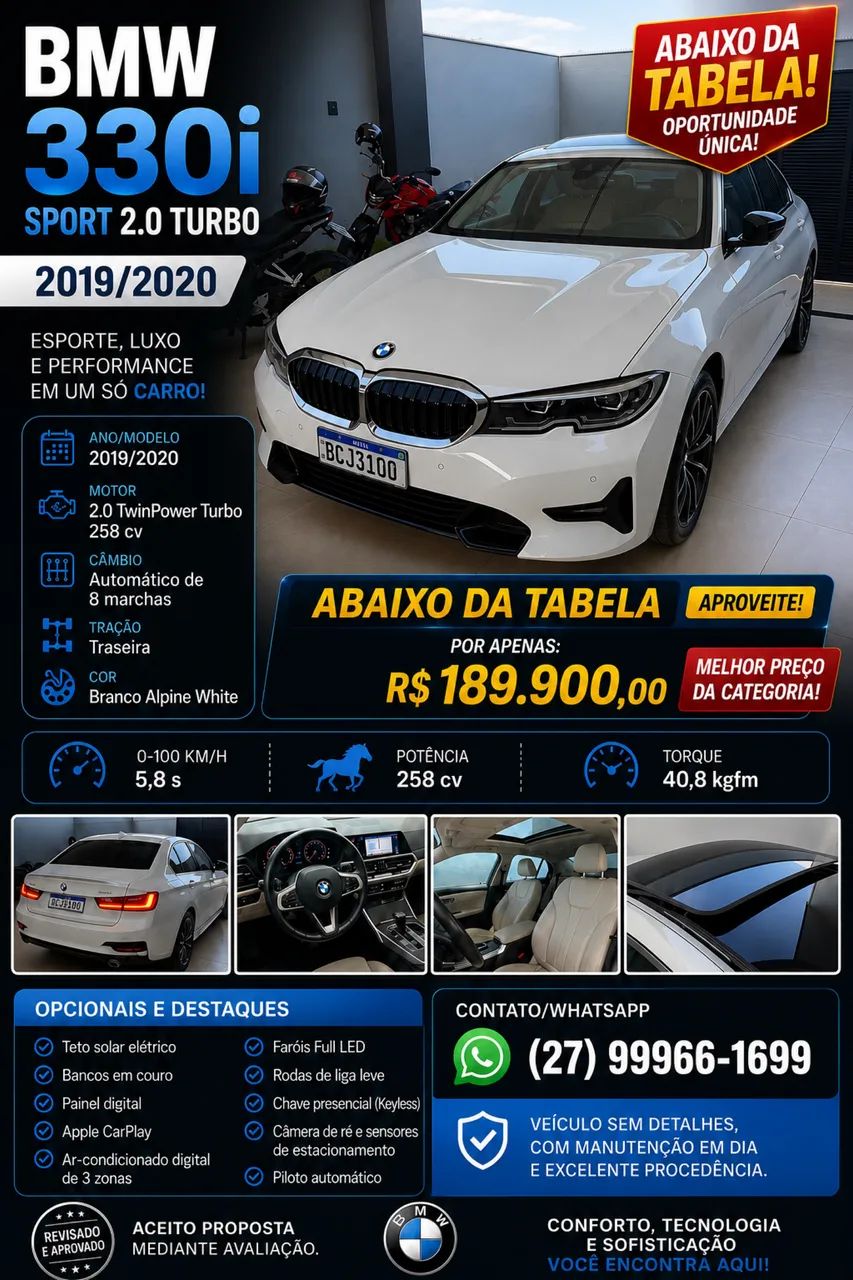 BMW 330I 330i Sport 2.0 TB 16V 4p 2020