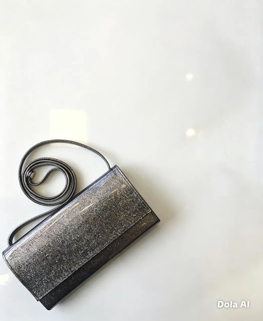 Melissa bolsa wallet grafite com glitter  - Foto 2