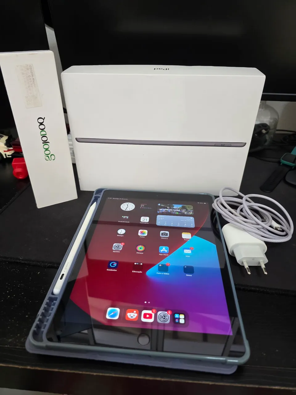 iPad 9a geração 64gb cinza espacial com Apple Pencil - Celulares e
