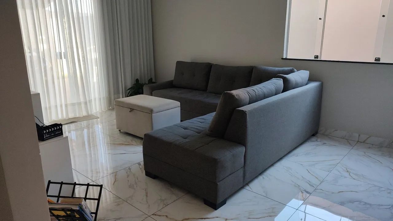 Conjunto com 2 sofás cinza | Forma Sofá de Canto | Grande e Versátil  - Foto 2