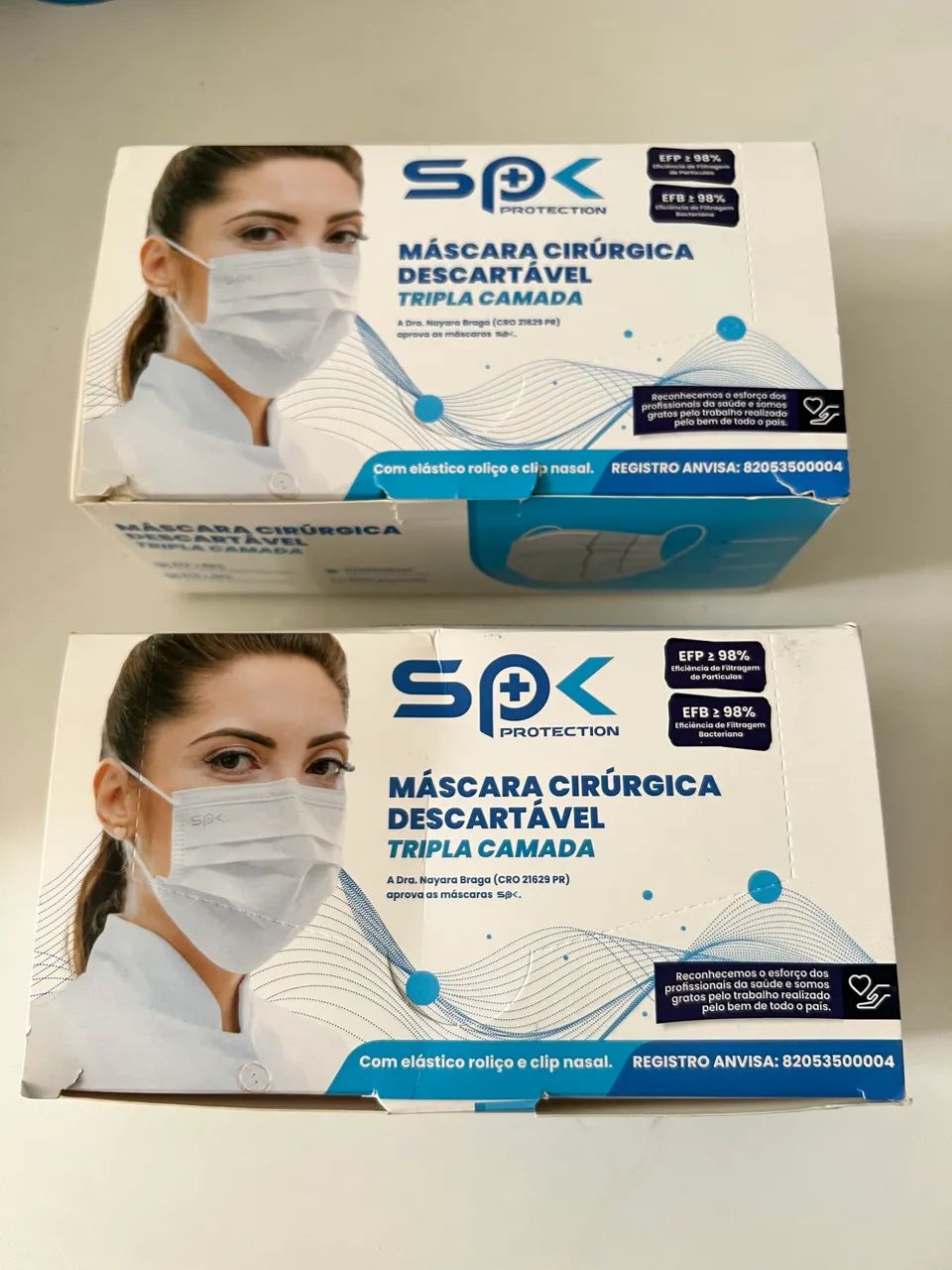 Máscara descartável 