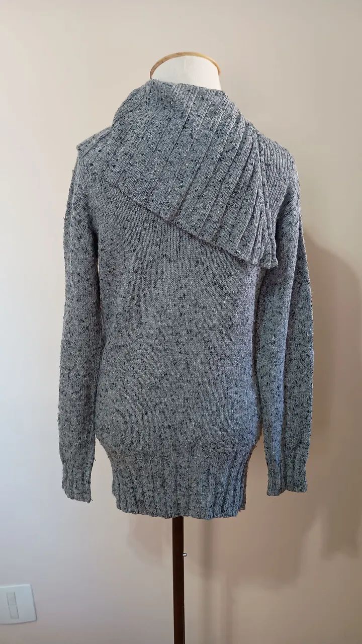 Blusa de lã cinza - Foto 4