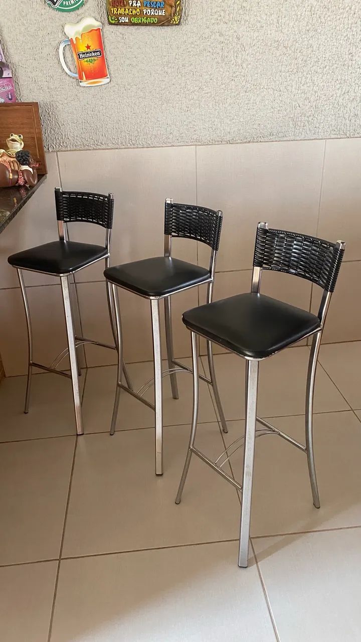 3 cadeiras de bancada - Foto 2