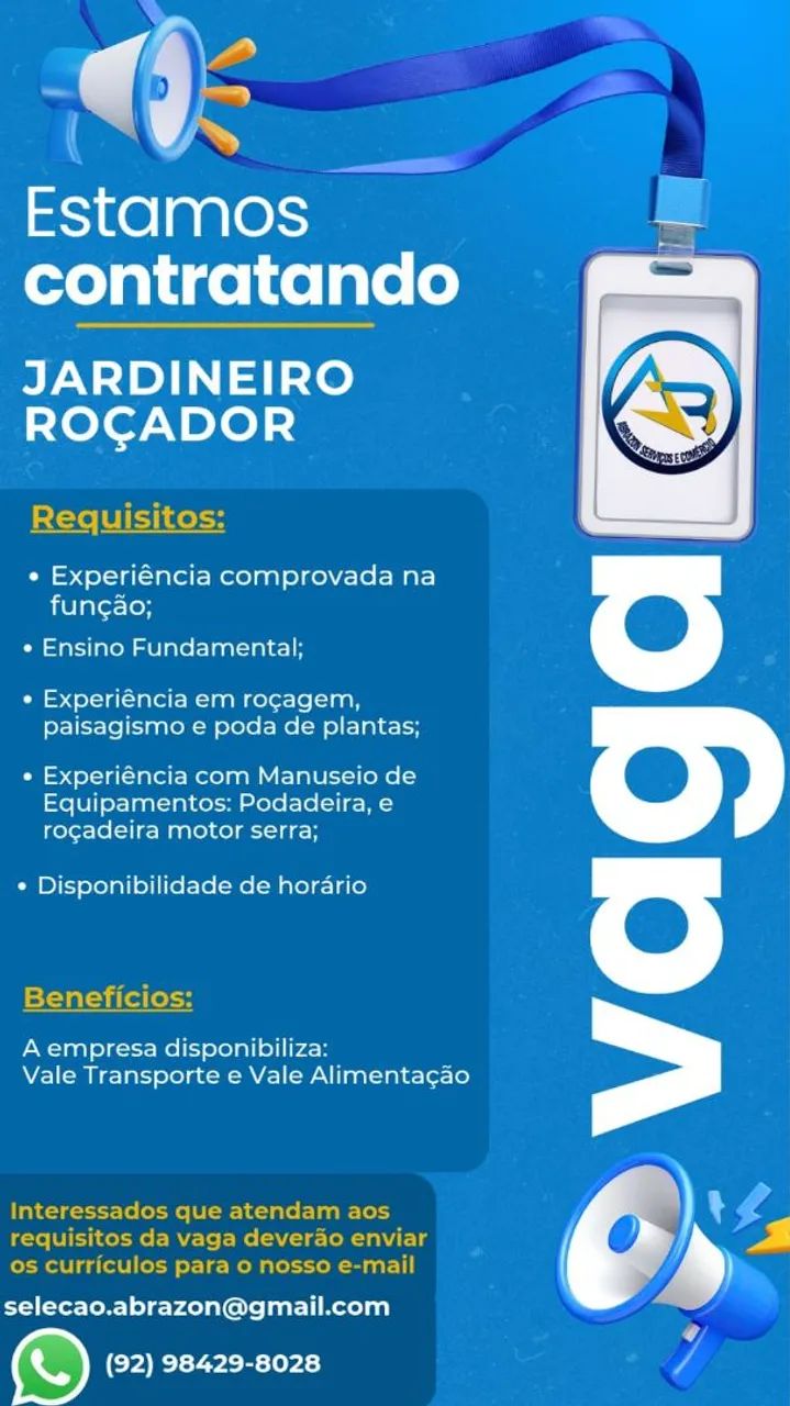 JARDINEIRO/ROÇADOR 