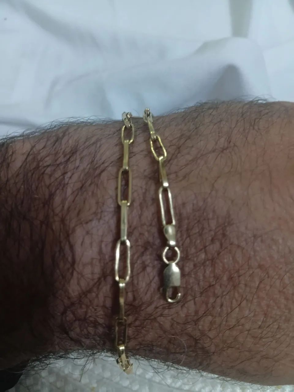 Pulseira de ouro oca18k 0.750