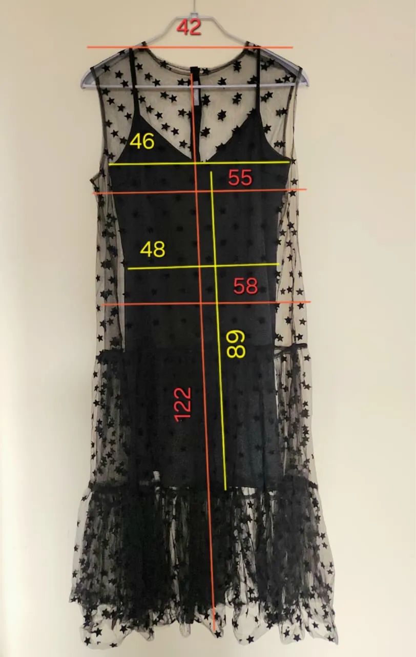 Vestido de Tule com Estrelas de Veludo 12 Storeez - Foto 2