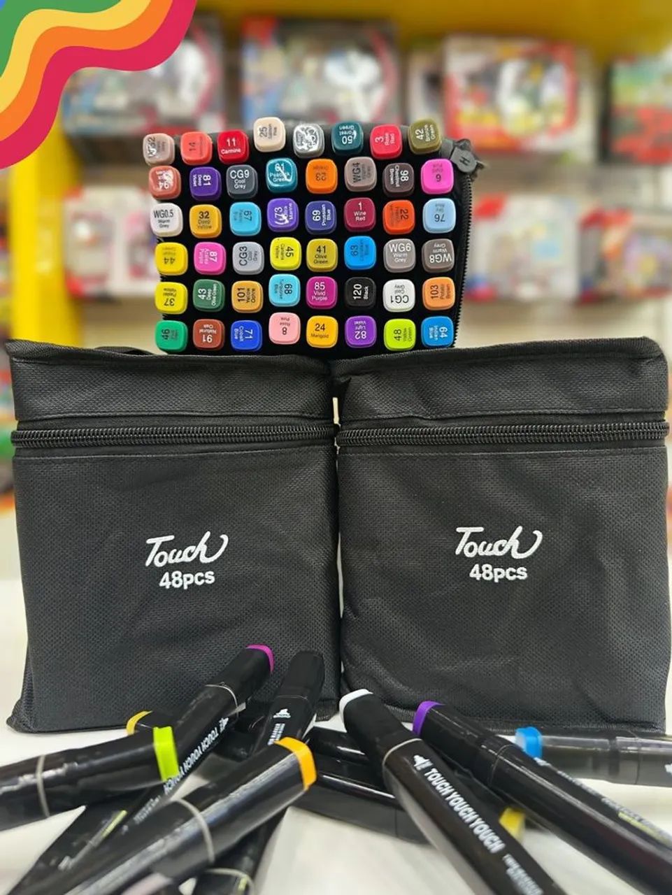 Canetas TOUCH Ponta Dupla com 48 Cores