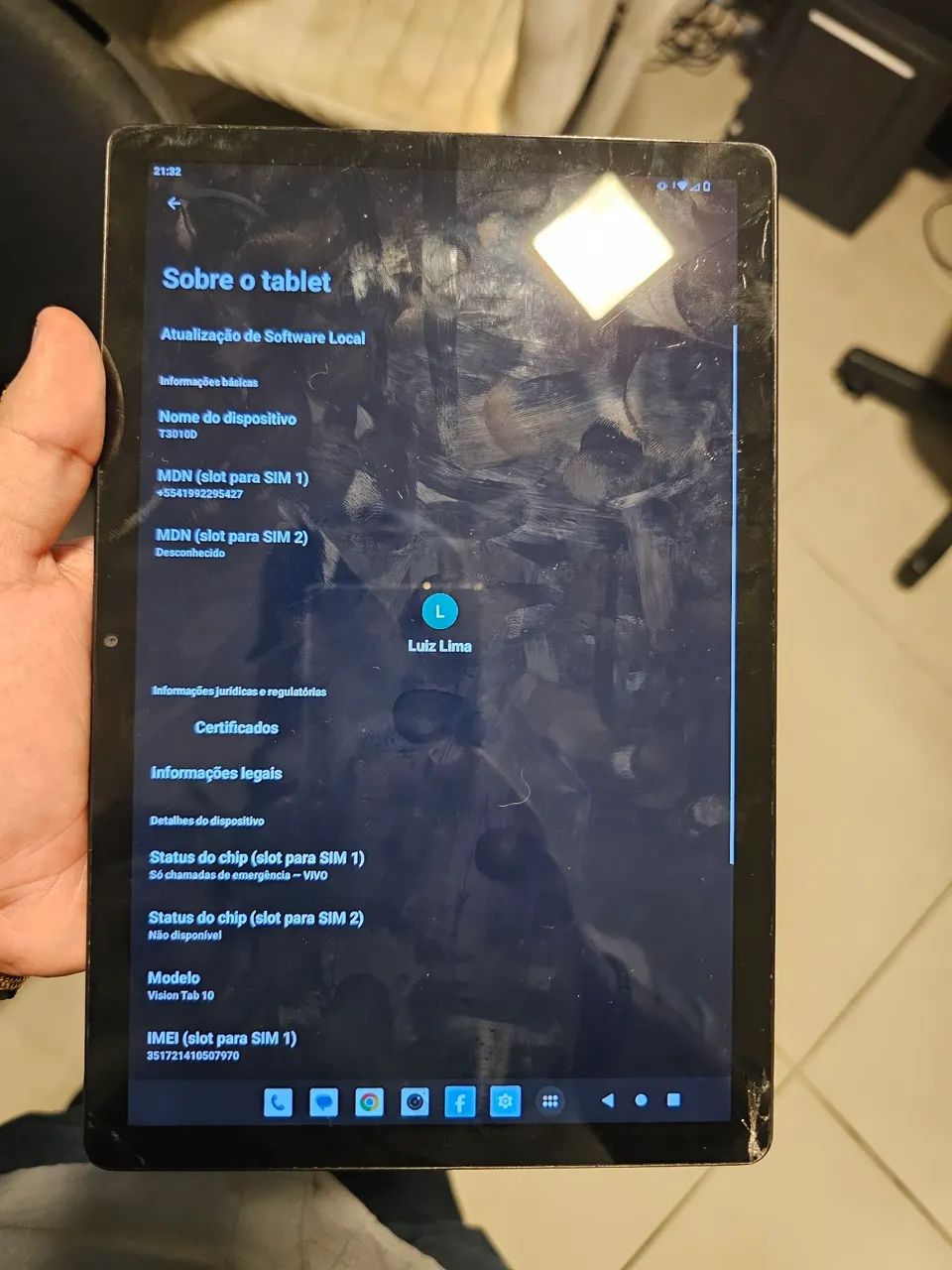 Vendo tablet Vision tab 10