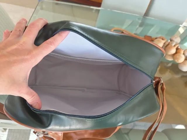 Bolsa Maternidade Mappyng - Nova, cores neutras (nude, marrom e verde escuro) - Foto 5