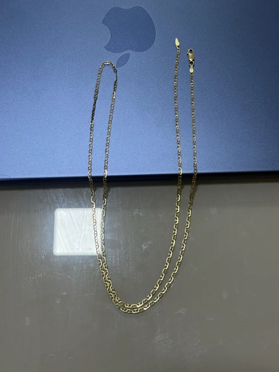 Corrente em ouro 18k nova (modelo piastrine) - Foto 3