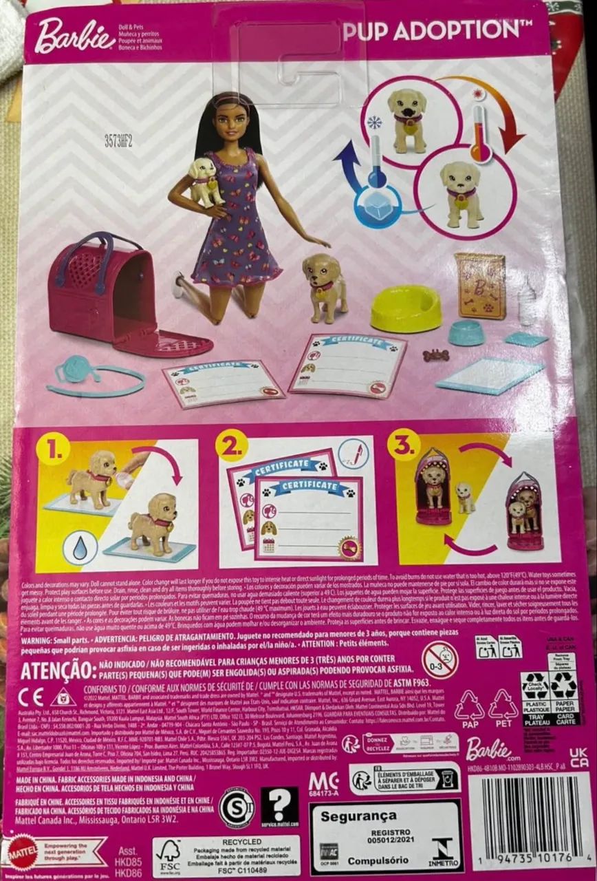Barbie Pup Adoption? ? Boneca com Pets e Acessórios - Foto 2