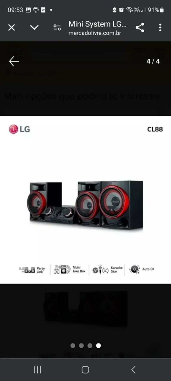 Som Mini System  LG XBOOM CL 88