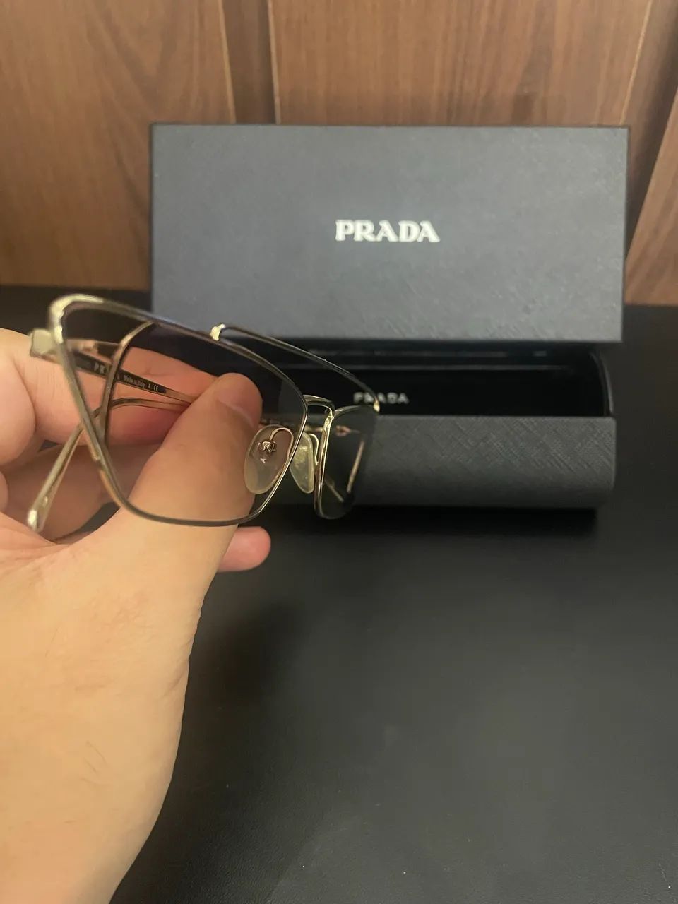 Óculos Prada metálico  - Foto 4