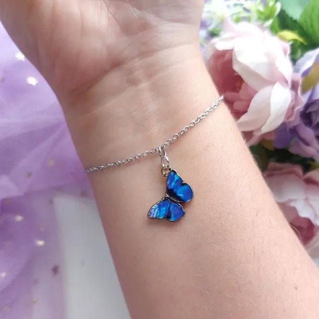 Pulseira Borboleta Azul - Foto 4