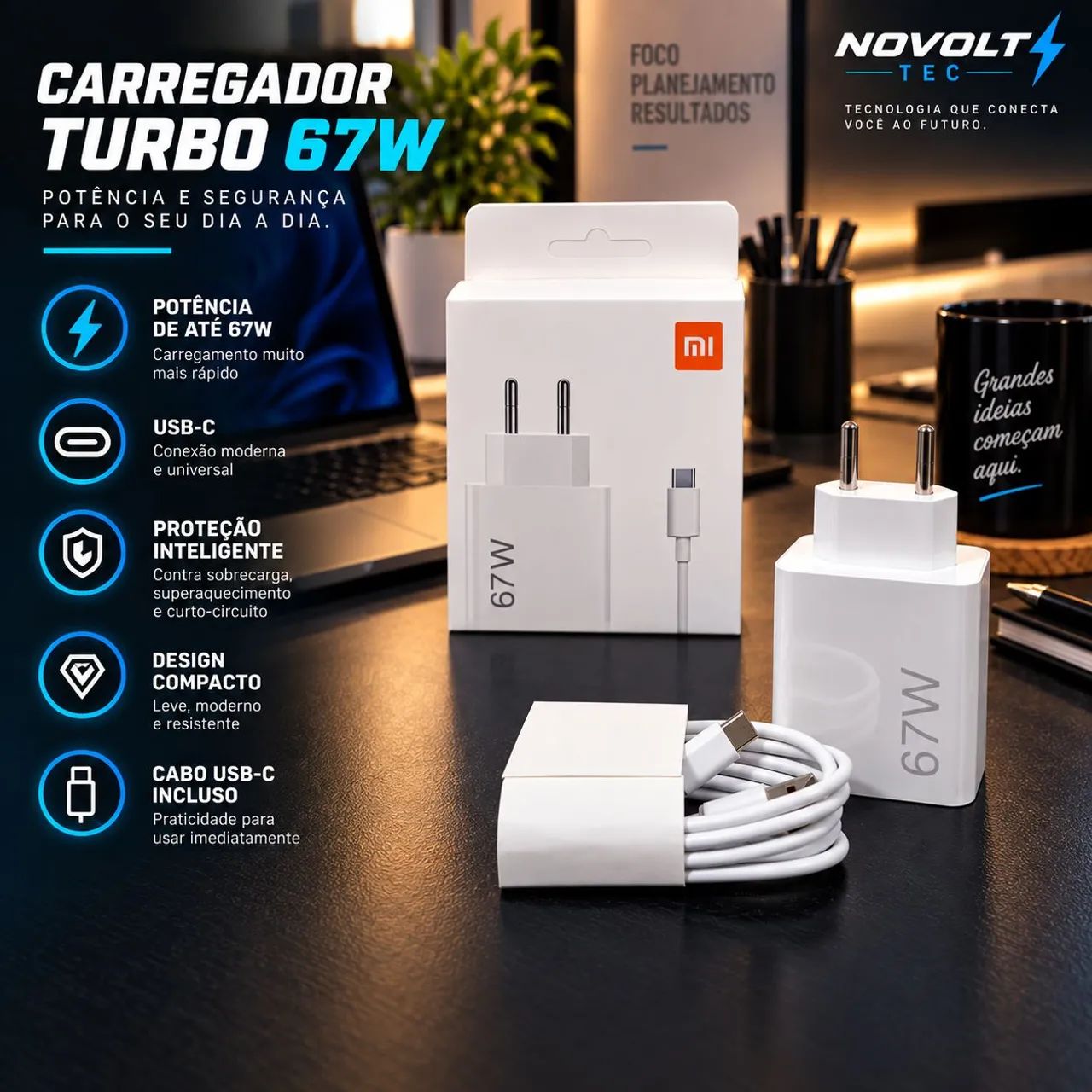 Carregador Xiaomi 67W  - Foto 2