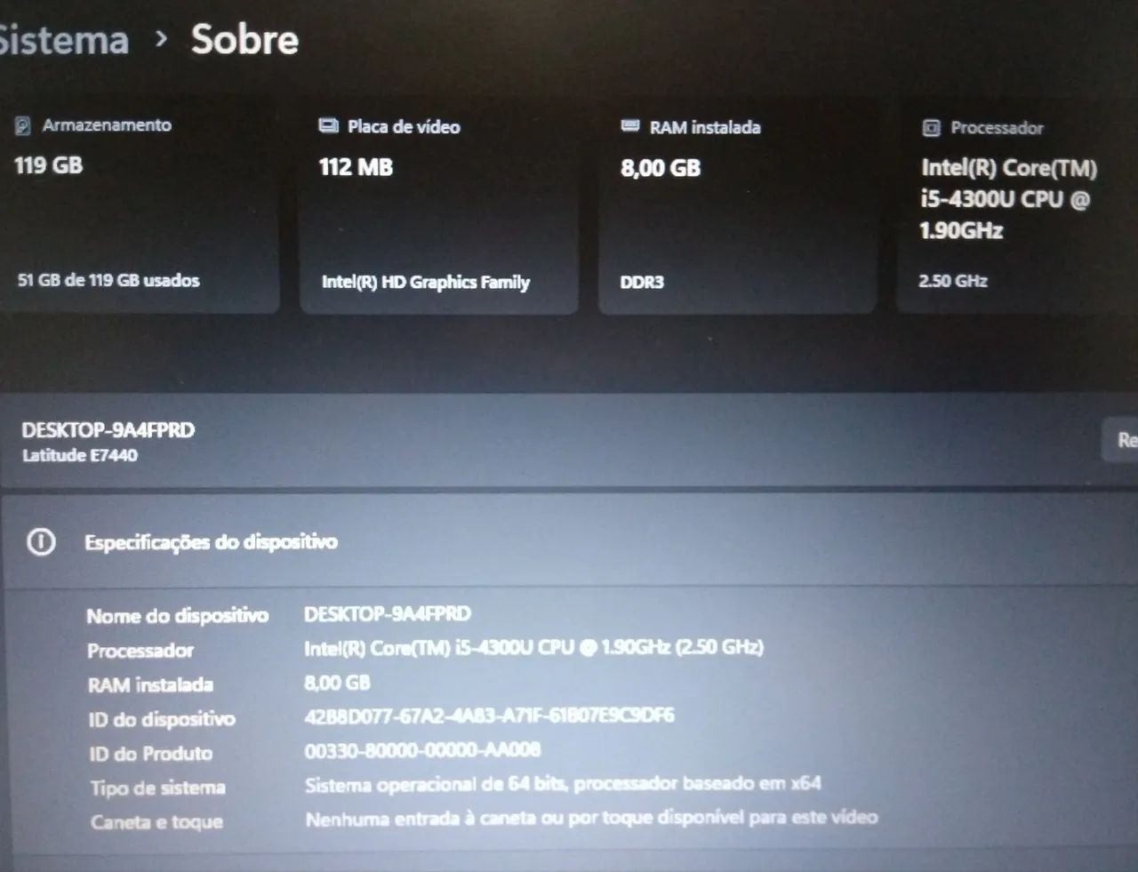 Notebook Dell i5 com SSD, 8 de ram e Win 11  - Foto 2