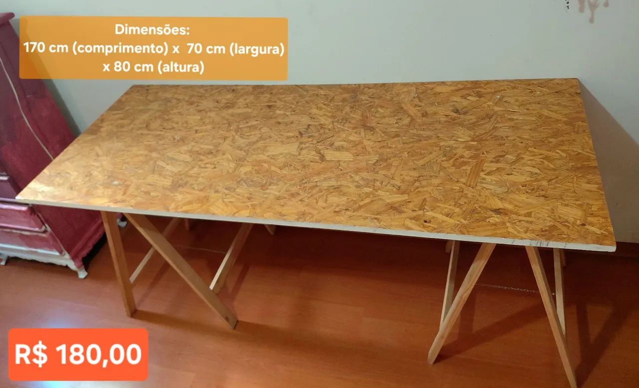 Mesa Cavalete Tampo OSB  - Foto 2