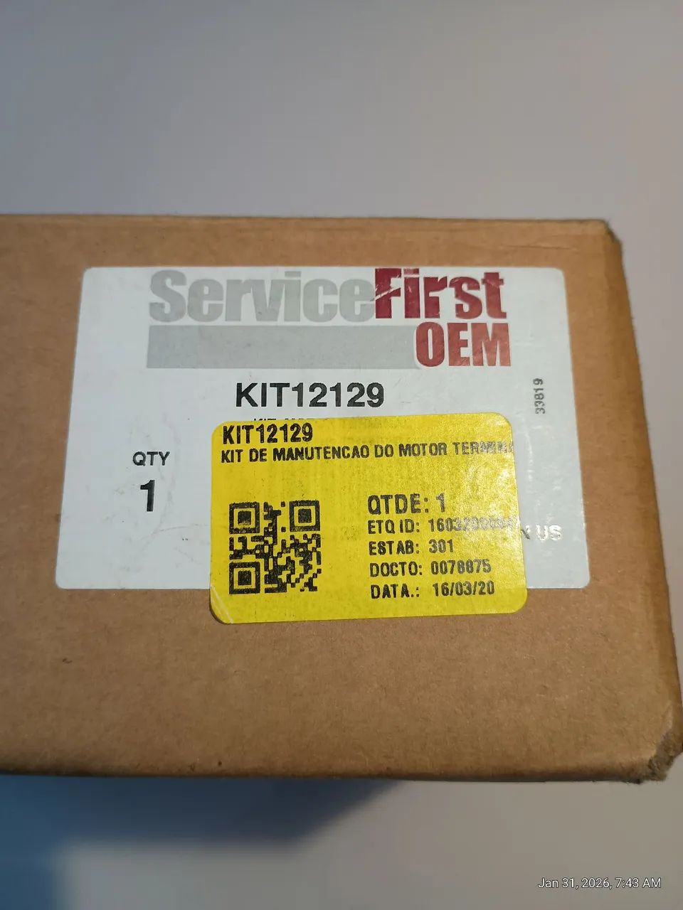 TRANE 12129 - KIT MOTOR TERMINAL COMPRESSOR PARAFUSO 