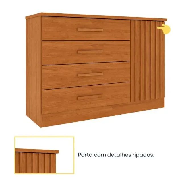 Cômoda Barcelona 4 Gavetas para Quarto