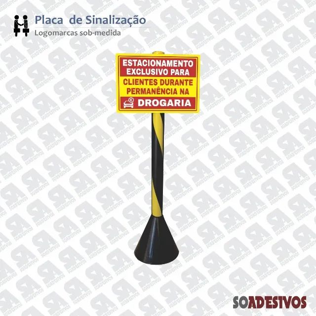 PLACA ESTACIONAMENTO PRIVATIVO COM PEDESTAL - Foto 5