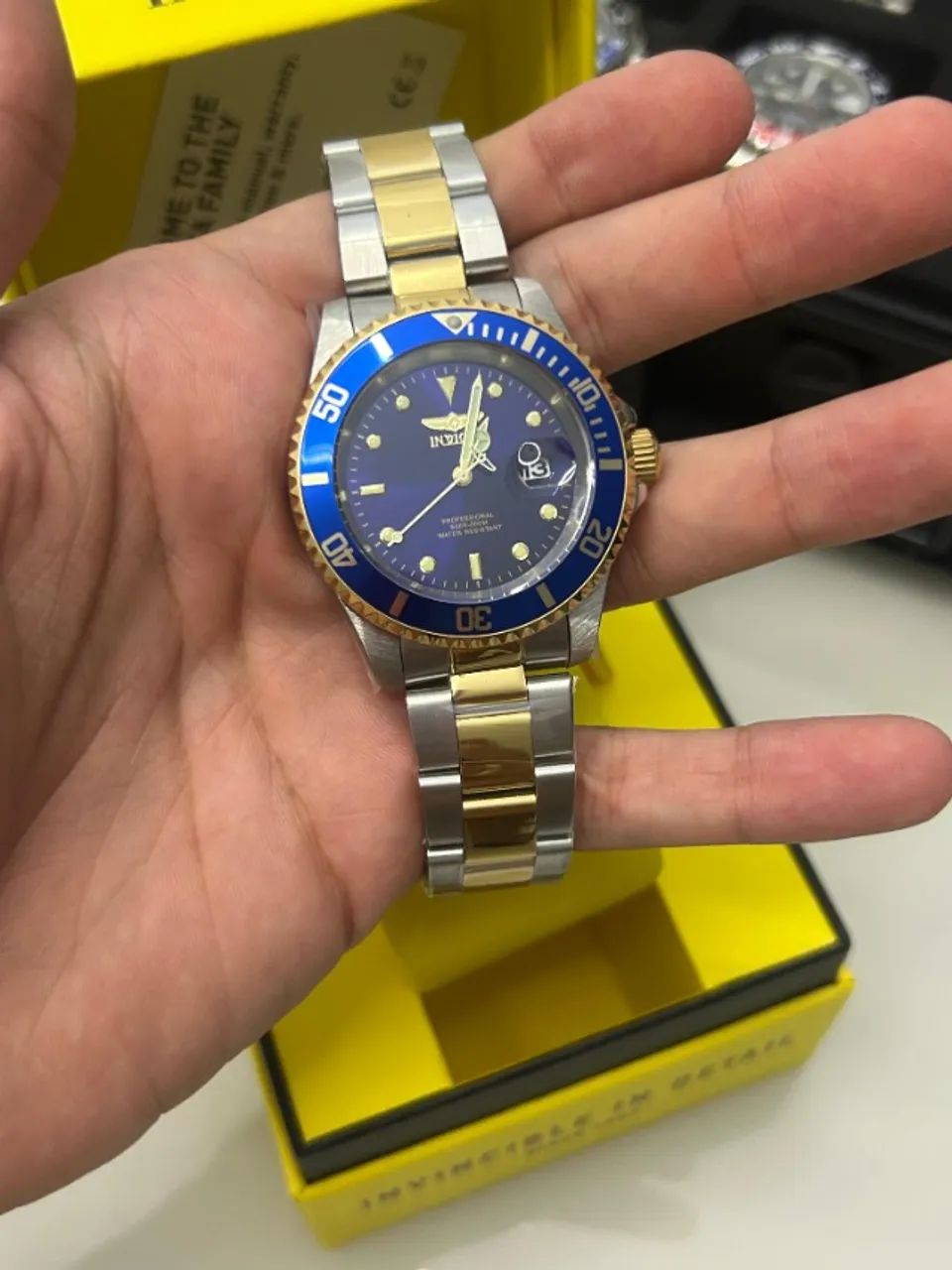 Invicta Pro Diver Azul Bicolor 200M Original - Completo - Foto 4