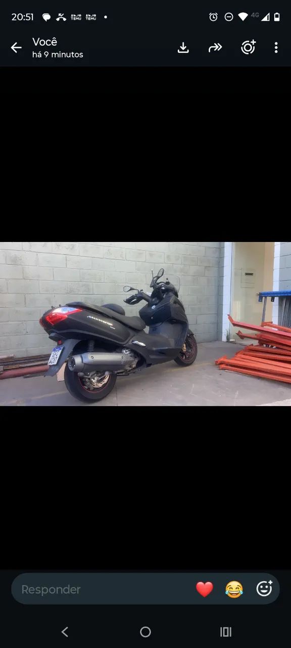 Vende maxsym 400 i com baú e suporte de celular  - Foto 2