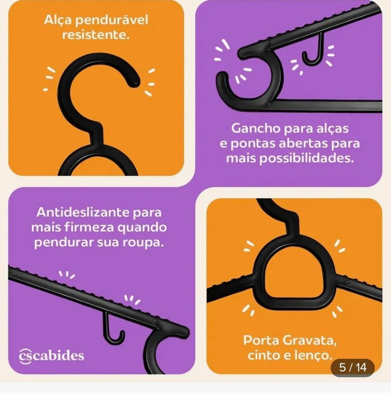 Kit 140 Cabides Novos  - Foto 4
